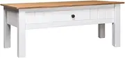Coffee Table White 100x60x45 cm Solid Pine Wood Panama Range,Coffee Tables 12KG-282684
