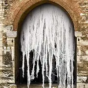 Whaline Halloween Creepy Cloth, 32.8 x 6.6ft White Halloween Spooky Cloth Decoration Large White Scary Cloth Doorways Windows Drape Cover Gauze for Halloween Indoor Outdoor Haunted House Party