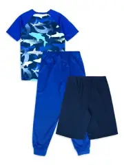 Wonder Nation Boys Short , Shorts and Pants Pajama Set, 3-Piece, Size 10/12 --S7