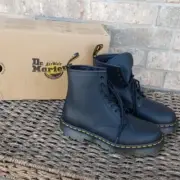 Doc Martens 1460 Black Grunge Work Boots (Size M 8 / W9) Leather* ASTM NWT & Box