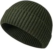 [NALEINING] Knitted Wool Hat, Round Top Without Brim, Warm Cap in Winter for Men and Women