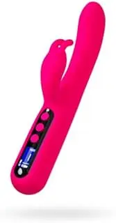 LCD Display Silicone Rabbit Vibrator, Dual Motor Design, 3-Button Control, Pink Sex Toys Vibrator Dildo Vibrater Sex Toysfemale Adult Toy Rabbit Thrusting Dildo Vibrators For Woman Rabbit Toy Thrusting Vibrator Rabbit Vibrators Rabbit Vibrator