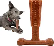 SPOT Bam-Bones Plus T Bone - Bamboo Fiber & Nylon, Durable Long Lasting Dog Chew for Aggressive Chewers – Great Toy for Adult Dogs & Teething Puppies Under 60lbs, Non-Splintering, 6in, Beef Flavor