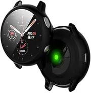 intended for Samsung Galaxy Watch Active 2 Case with HD Hard Screen Protector, Slim Guard Thin Bumper Full Coverage Cover intended for Galaxy Watch Active2 Watch Accessories (Black, 40mm intended for Active2)