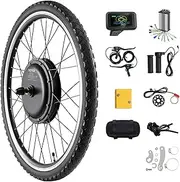 VEVOR 1000W Electric Bike Conversion Kit, 48V 420rpm 66.04 cm Front Wheel E-Bike Hub Motor Kit with Upgraded Speed Controller, Throttle Grip Kit, LCD Display, and PAS System for Road Bike