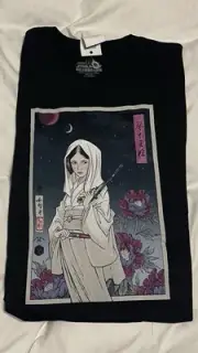 2025 Star Wars Celebration Japan Leia Badge Art T-Shirt XL AUTHENTIC