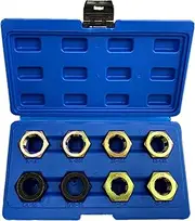 Daseeme 8Pcs Axle Spindle Rethreading Set Thread Restore Repair Rethread Tool