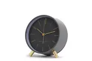 MAYA Charcoal Grey Silent Alarm Clock by One Six Eight London