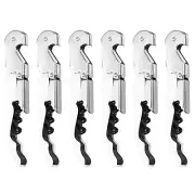 6Pcs 5" Wine Openers Waiter Corkscrew Red Wine Bottle Opener, White