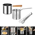 Stainless Steel Deep Fryer Pot Kitchen Frying Pan for Camping Kitchen