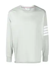 4-Bar crew-neck sweatshirt 1,2,3,4,5 White