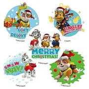 25 Paw Patrol Dogs Holiday Christmas Stickers Party Favors Jake Chase Skye Ryder