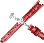 [BCMCBV] Cow Genuine Leather Watchband For 1853 T094210 Women Watch Straps Bracelet 12mm With Stainless Stee Butterfly Clasp
