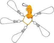 Fishing Line Nylon Ropes 5 Snaps Fishing Lock Fish Buckle Outdoor Supplies Random Color