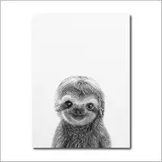 Cute Baby Animal Sloth Canvas Wall Art Poster and Prints Sloth Canvas Painting For Kids Room Nursery Wall Art Pictures Decor 40x60cm Unframed