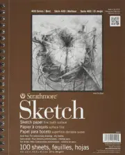 Strathmore SM455-3 455-3 Drawing & Sketch Paper, 6 Pack, White
