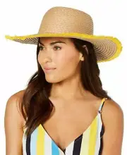 INC Pop Fray Edge Floppy Sun Hat - Yellow