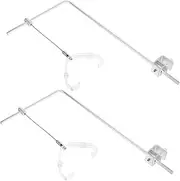 Kisangel 2pcs Aquarium Light Rack Support Stand Aluminum Alloy Adjustable Height Fish Tank Lamp Bracket for Freshwater Saltwater Fish Tank Light Rack