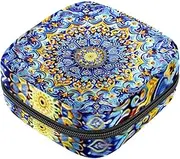 Sanitary Napkin Storage Bag,Period Bag,Pad Bag,Ethnic Style Mandala,Period Pouch