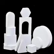Yoocheese 12PCS Product Photography Photo Props : Hard Foam Geometric Shapes for Jewelry Cosmetic Flat Lay Photo Shoot (White)