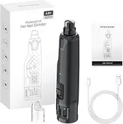 Rechargeable Dog Nail Grinder with 2 LED Lights Quiet 6 Speed Electric Nail Trimmer,Dust Cap,and 3 Grinding Ports for Large,Medium Small Dogs
