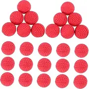 CHICAMPERA 50pcs Mini Foam Spheres Red Eva Soft Foam Balls Universal Fit for Ball Firing Popping Games for Shooting Accuracy