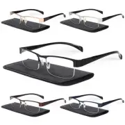 5 PACK Men's Costume Eyewear Reading Glasses, Metal Frame Eyeglasses Lens (2....