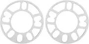 Aluminum Spacers and Light Metal Wheels with Reliable Slices for 4/5 Ideal to Avoid Tires Rubbing 10 Mm Thick Against The Body, Silver Color