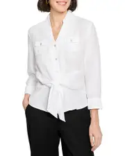 Nic+Zoe Anniversary Tie Front Shirt