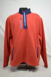 RLX Ralph Lauren Mens New Englandprep Red 1/4 Zip Fleece L/S Pullover Jacket-2XL
