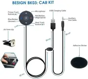 NEW Bluetooth 4.1 Kit,Receiver,Hands-Free Audio Adapter USB Car Charger Air Vent