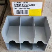 Check Seperator/Holder 6 Pocket "Three On Three" Gray- Metal- MMF Money Handling