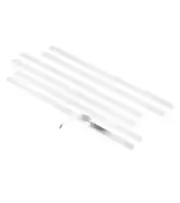 Glacier Bay Non-Slip Tread Strips - White, 6pk 18" x 3/4" Treads
