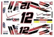 #12 Dodge Verizon 2010 Nascar 1/43rd Scale Waterslide Decals