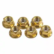 6x Gold M10x 1.25 Titanium Rear Sprocket Nuts for Kawasaki Vulcan 650 S