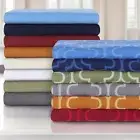 Traditional 100% Cotton Flannel Trellis Or Solid Bed Sheet Set with Pillow cases