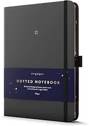 Bullet Dotted Journal by String and Space – 'Space' Collection Dot Grid Star Notebook, 170 GSM Paper – Handbound with Gift Box – 5.75 x 8.75
