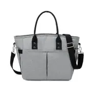 Catzon Insulated Lunch Bags Large Tote Adult Lunch Box with Shoulder Strap Side Pockets Gray