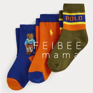 🇺🇸feibee mama美國童裝 【現貨】Polo Ralph Lauren RL中筒襪 小童襪 大童 POLO襪