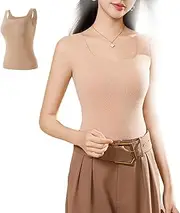 [Wryhaul] Shamfreshen U Neck Shapewear Built-in Bra Tank, Tank with Built in Bra for Women High Support, High Support Tank U Neck, Tummy Control Compression Tank Tops
