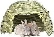 Folding Sleeping Cave | Foldable Woven Animal Hut | Small Animal Cages Hay Mat | Foldable Woven Hut | | Small Play Hideaway Bed, Habitat Decor, Hay Bed Playhouse for Chinchillas