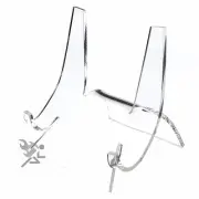 Clear Acrylic Easel Display Stands for 6" to 9" Plates (4" High) Qty: 12
