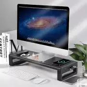 Vaydeer Wireless Charging and USB 3.0 Monitor Stand, Monitor Riser for Desk with