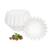 MUCXNIIY 1-2 Cup White Coffee Filters, 100 Count Unbleached Basket Coffee Fil...