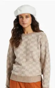 Audrey II Beret Brixton FUZZY OFF WHITE NWT SZ XS/S, M/L