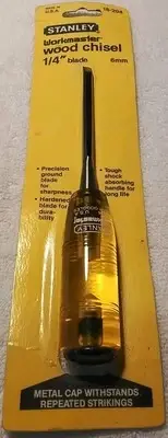 16-204 STANLEY" WORK MASTER " 1/4"WOOD CHISEL WITH METAL CAP USA