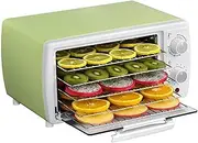 Fruit Dryer Dehydration Dehydrator,Food Dehydrator with Timer,Best Drier for Raw Food,30-78degree Temperature Control,1-12 Hours Timing,360degreeycle Hot Air,Fruit,