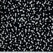 3 Yards Lunn Fabrics Exclusive Black & White Batik Textile Cell Division Cotton