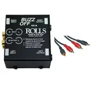 Rolls HE18 Buzz Off 2-Channel Hum and Buzz Remover w/ RCA Male Cable