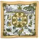 [二手] 正品愛馬仕 HERMES 圍巾 Carre Carre 90 Joies d'Hiver Winter Pleasure Scarf Shawl Bandana Silk Blue Brown 服裝配飾二手